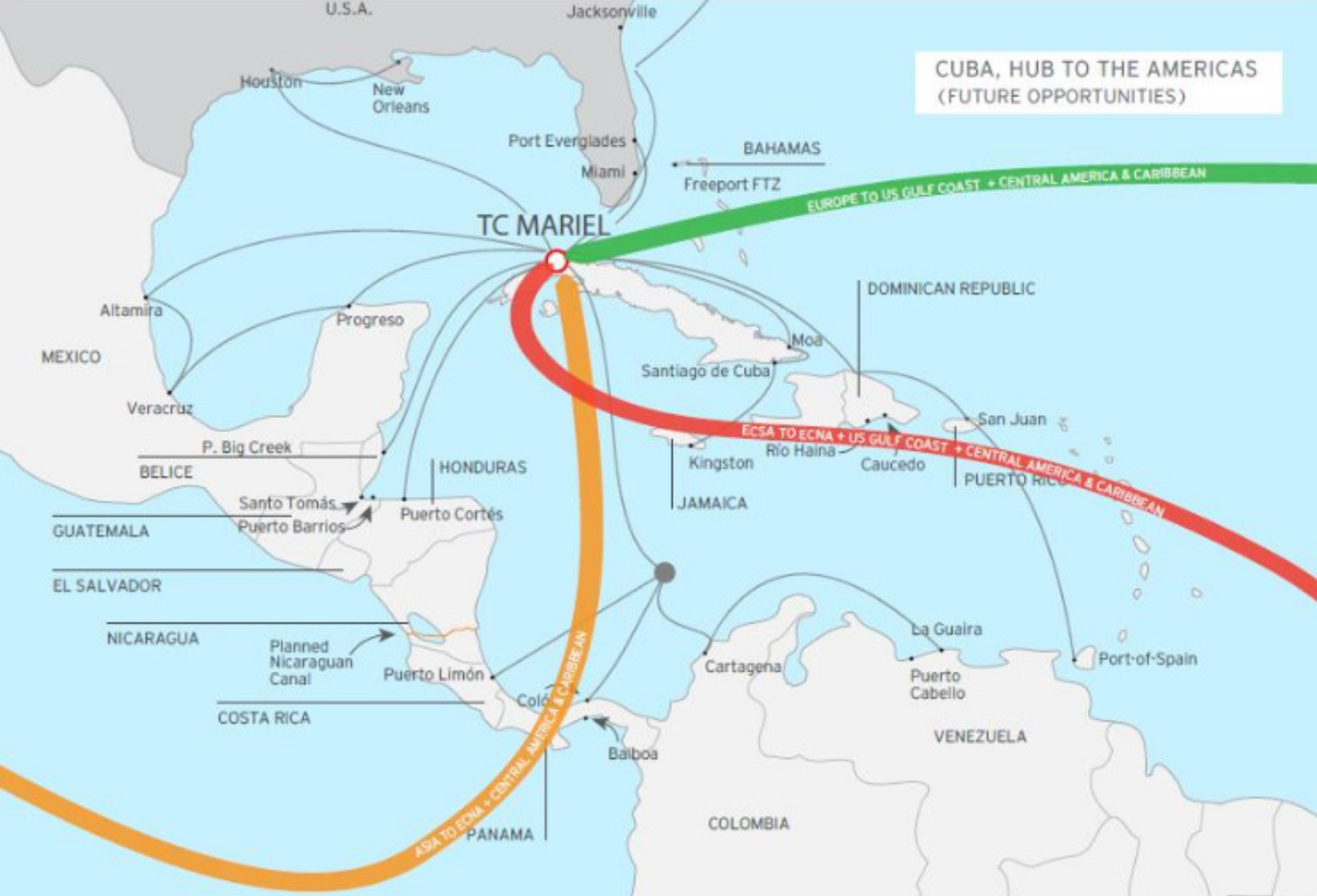 Figure 2: Port of Mariel's strategic location.